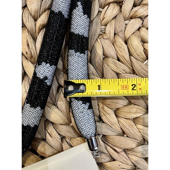 Women Black Jet Reptile Festival Whimsigoth 42in Necklace Earrings Set Witchy - Picture 6 of 6